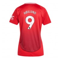 Camisa de Futebol Manchester United Rasmus Hojlund #9 Equipamento Principal Mulheres 2024-25 Manga Curta